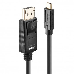 Lindy 43307 videokaapeli-adapteri 10 m USB Type-C DisplayPort Musta