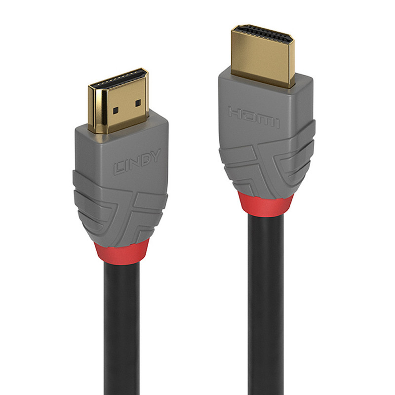 Lindy 36962 HDMI-kaapeli 1 m HDMI-tyyppi A (vakio) Musta, Harmaa