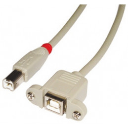 Lindy 31801 USB-kaapeli 1 m USB 2.0 USB B Harmaa