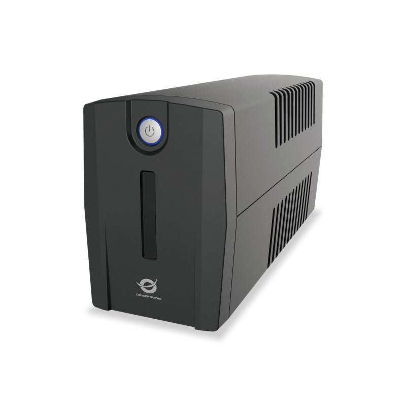 Conceptronic ZEUS02ES UPS-virtalähde Linjainteraktiivinen 0,85 kVA 480 W 2 AC-pistorasia(a)