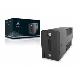 Conceptronic ZEUS01E UPS-virtalähde Linjainteraktiivinen 0,65 kVA 360 W 4 AC-pistorasia(a)