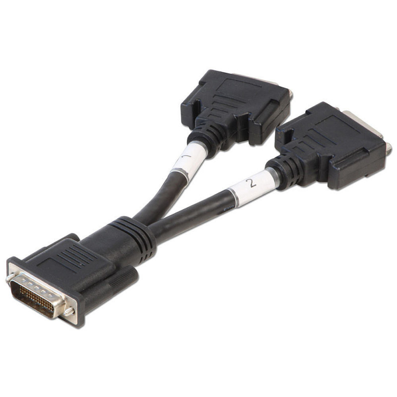 Lindy 41009 videokaapeli-adapteri 0,016 m DMS 2 x DVI Musta