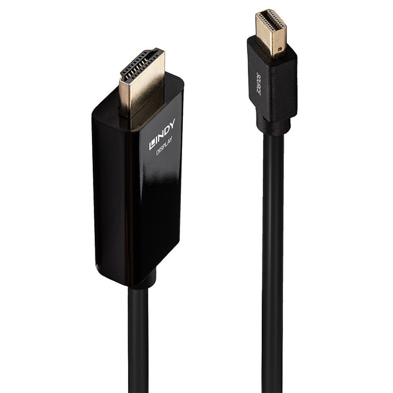 Lindy 36926 videokaapeli-adapteri 1 m HDMI-tyyppi A (vakio) Mini DisplayPort Musta