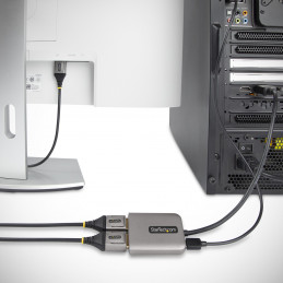 StarTech.com MST14DP122DP videokaapeli-adapteri 0,3 m DisplayPort 2 x DVI Harmaa