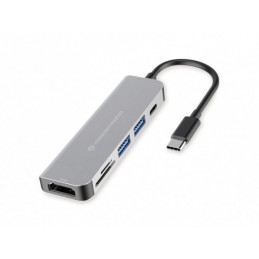 Conceptronic DONN02G keskitin USB 3.2 Gen 1 (3.1 Gen 1) Type-C 5000 Mbit s Alumiini