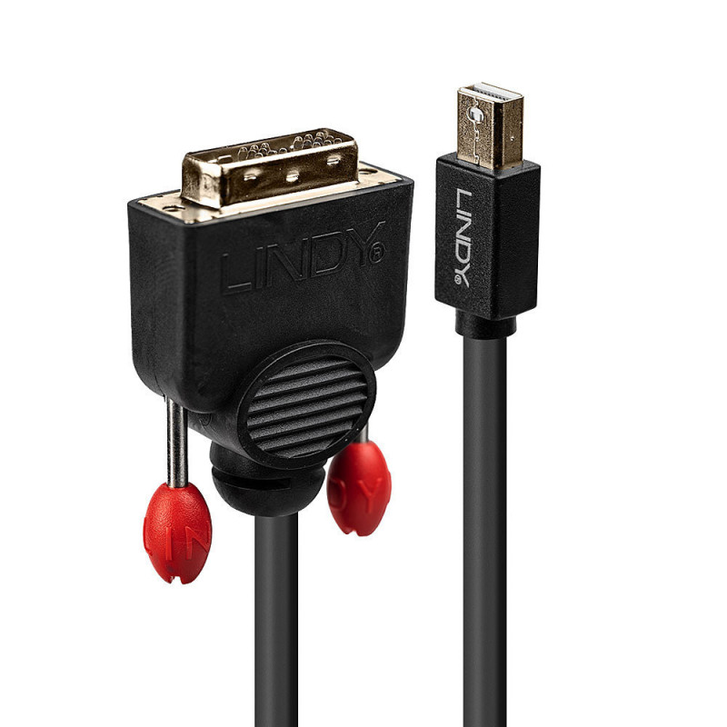 Lindy 41953 videokaapeli-adapteri 3 m Mini DisplayPort DVI-D Musta
