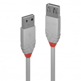 Lindy 36715 USB-kaapeli 5 m USB 2.0 USB A Harmaa