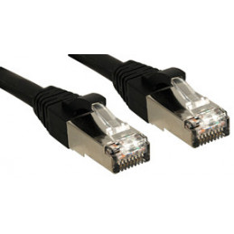 Lindy 45601 verkkokaapeli Musta 0,5 m Cat6 SF UTP (S-FTP)