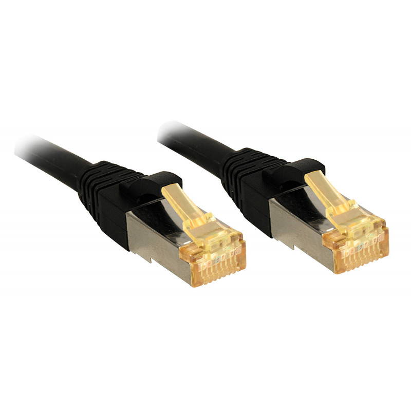Lindy 47306 verkkokaapeli Musta 0,5 m Cat7 S FTP (S-STP)