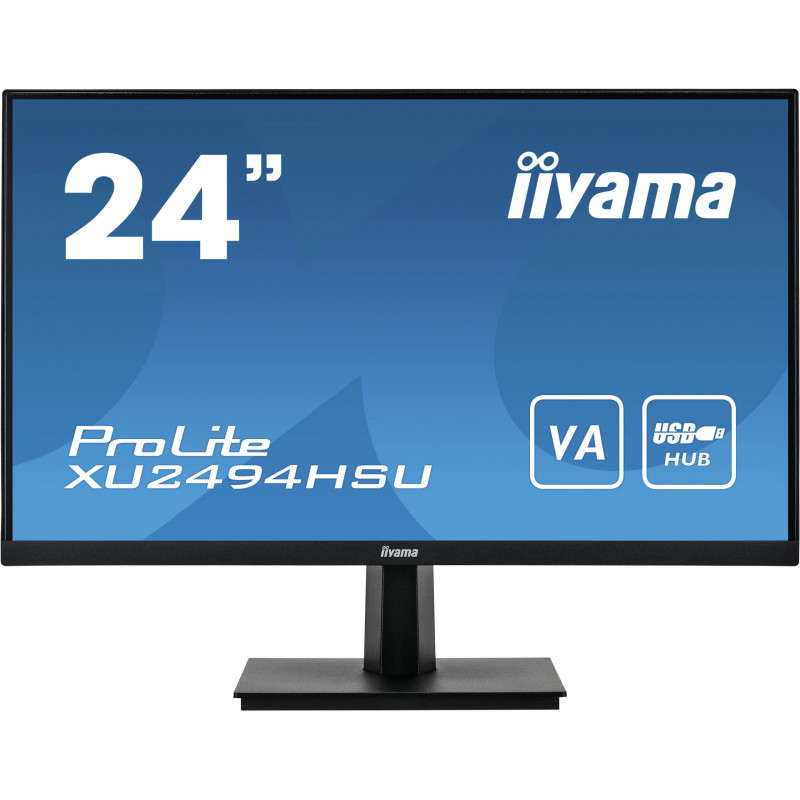 iiyama ProLite XU2494HSU-B1 tietokoneen litteä näyttö 60,5 cm (23.8") 1920 x 1080 pikseliä Full HD Musta