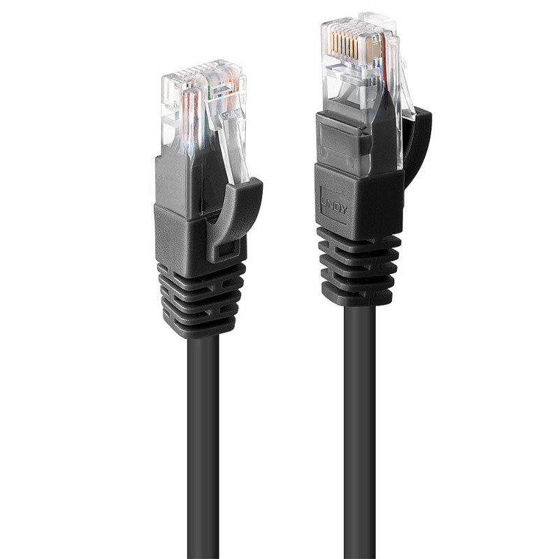 Lindy 48076 verkkokaapeli Musta 0,5 m Cat6 U UTP (UTP)