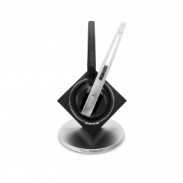 EPOS | SENNHEISER IMPACT DW Office ML - EU Kuulokkeet Langaton Ear-hook, Pääpanta, Niskanauha Toimisto puhelukeskus Musta, Hopea