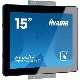 iiyama ProLite TF1515MC-B2 tietokoneen litteä näyttö 38,1 cm (15") 1024 x 768 pikseliä XGA LED Kosketusnäyttö Musta