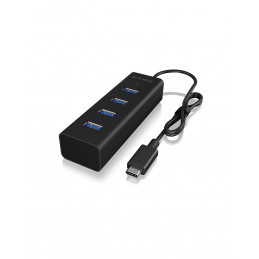 ICY BOX IB-HUB1409-C3 USB 3.2 Gen 1 (3.1 Gen 1) Type-C 5000 Mbit s Musta