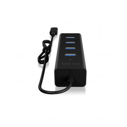 ICY BOX IB-HUB1409-C3 USB 3.2 Gen 1 (3.1 Gen 1) Type-C 5000 Mbit s Musta