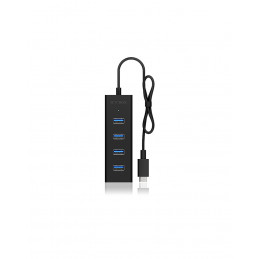 ICY BOX IB-HUB1409-C3 USB 3.2 Gen 1 (3.1 Gen 1) Type-C 5000 Mbit s Musta