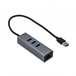 i-tec Metal U3METALG3HUB keskitin USB 3.2 Gen 1 (3.1 Gen 1) Type-A 5000 Mbit s Harmaa