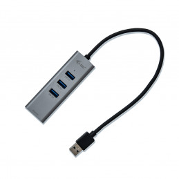 i-tec Metal U3METALG3HUB keskitin USB 3.2 Gen 1 (3.1 Gen 1) Type-A 5000 Mbit s Harmaa