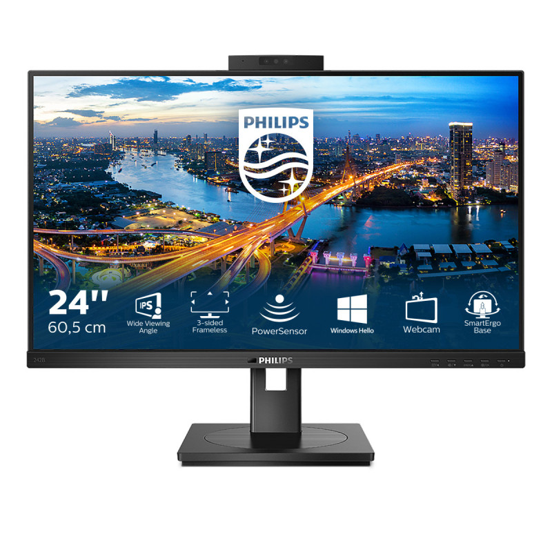 Philips B Line 242B1H 00 LED display 60,5 cm (23.8") 1920 x 1080 pikseliä Full HD Musta