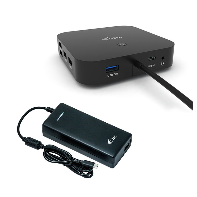 i-tec C31DUALDPDOCKPD100W kannettavien tietokoneiden telakka ja porttitoistin Langallinen USB 3.2 Gen 1 (3.1 Gen 1) Type-C Musta