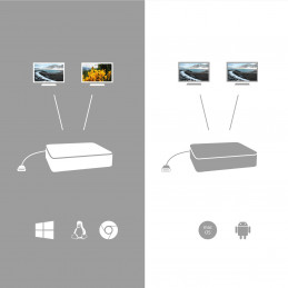 i-tec C31DUALDPDOCKPD100W kannettavien tietokoneiden telakka ja porttitoistin Langallinen USB 3.2 Gen 1 (3.1 Gen 1) Type-C Musta