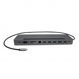 i-tec Metal C31FLATPRO112W kannettavien tietokoneiden telakka ja porttitoistin Langallinen USB 3.2 Gen 1 (3.1 Gen 1) Type-C