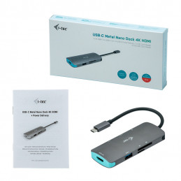 i-tec Metal C31NANODOCKPD kannettavien tietokoneiden telakka ja porttitoistin Langallinen USB 3.2 Gen 1 (3.1 Gen 1) Type-C