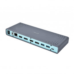 i-tec CADUAL4KDOCK kannettavien tietokoneiden telakka ja porttitoistin Langallinen USB 3.2 Gen 1 (3.1 Gen 1) Type-C Musta,