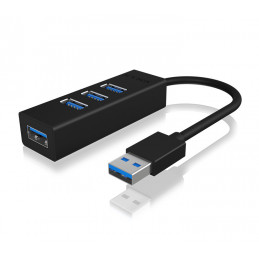 ICY BOX IB-HUB1419-U3 USB 3.2 Gen 1 (3.1 Gen 1) Type-A 5000 Mbit s Musta