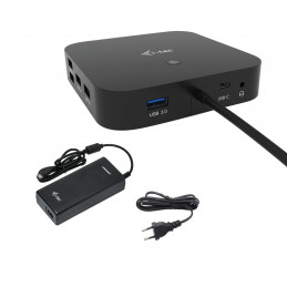 i-tec C31HDMIDPDOCKPD100 kannettavien tietokoneiden telakka ja porttitoistin Langallinen USB 3.2 Gen 1 (3.1 Gen 1) Type-C Musta