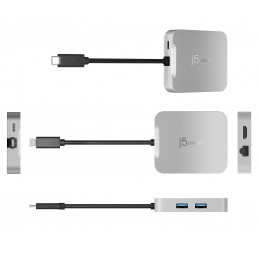 j5create JCD391-N 4K60 Elite USB-C® PD Multi-Port Adapter