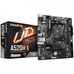 Gigabyte A520M K (rev. 1.0) AMD A520 Kanta AM4 mikro ATX