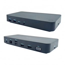 i-tec CATRIPLEDOCKVGAPD kannettavien tietokoneiden telakka ja porttitoistin Langallinen USB 3.2 Gen 1 (3.1 Gen 1) Type-C Harmaa