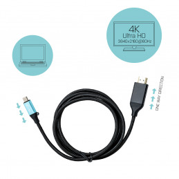 i-tec C31CBLHDMI60HZ2M videokaapeli-adapteri 2 m USB Type-C HDMI Musta