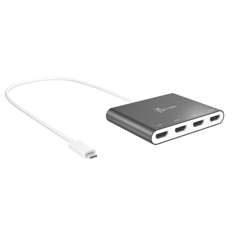 j5create JCA366-N USB-C™- 4-Port HDMI™ -usean monitorin sovitin