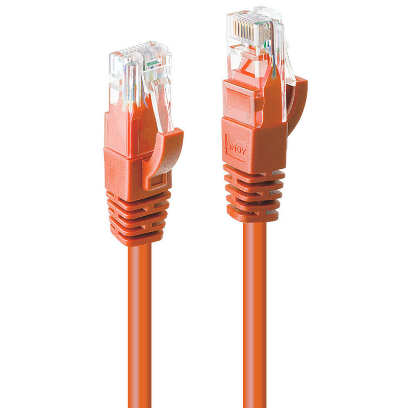Lindy 48105 verkkokaapeli Oranssi 0,3 m Cat6 U UTP (UTP)