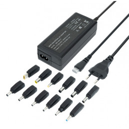 Deltaco SMP-90W12 virta-adapteri ja vaihtosuuntaaja Sisätila 90 W Musta
