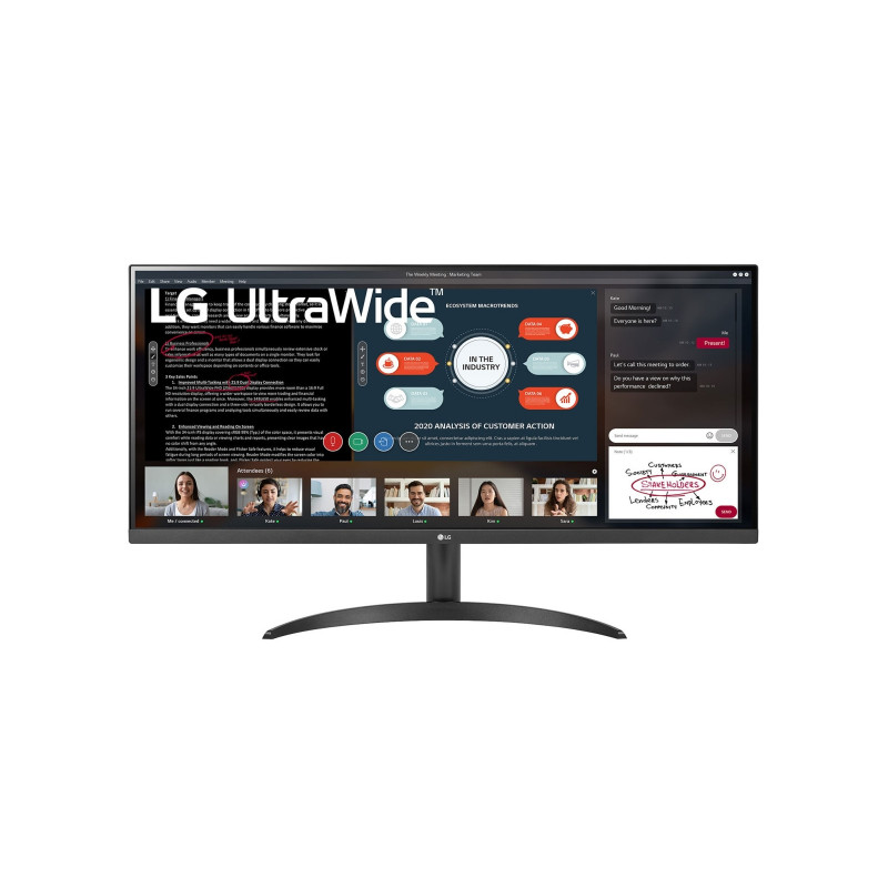 LG 34WP500-B tietokoneen litteä näyttö 86,4 cm (34") 2560 x 1080 pikseliä UltraWide Full HD LED Musta