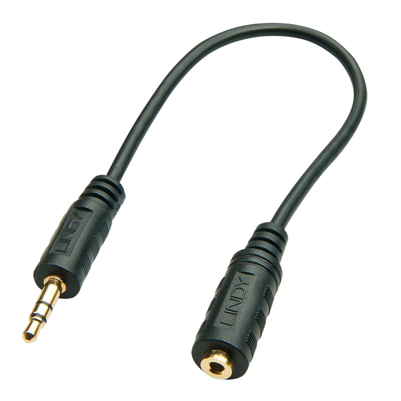 Lindy 35699 audiokaapeli 20 m 3.5mm 2.5mm Musta