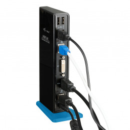 i-tec U3HDMIDVIDOCK kannettavien tietokoneiden telakka ja porttitoistin Telakointi Musta