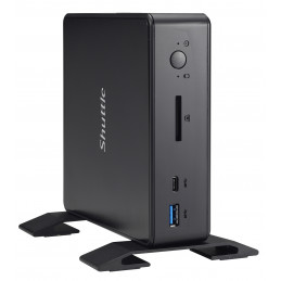 Shuttle XPC nano NC1010XA tietokone työasema 4205U mini PC Intel® Celeron® 4 GB DDR4-SDRAM 128 GB SSD Musta