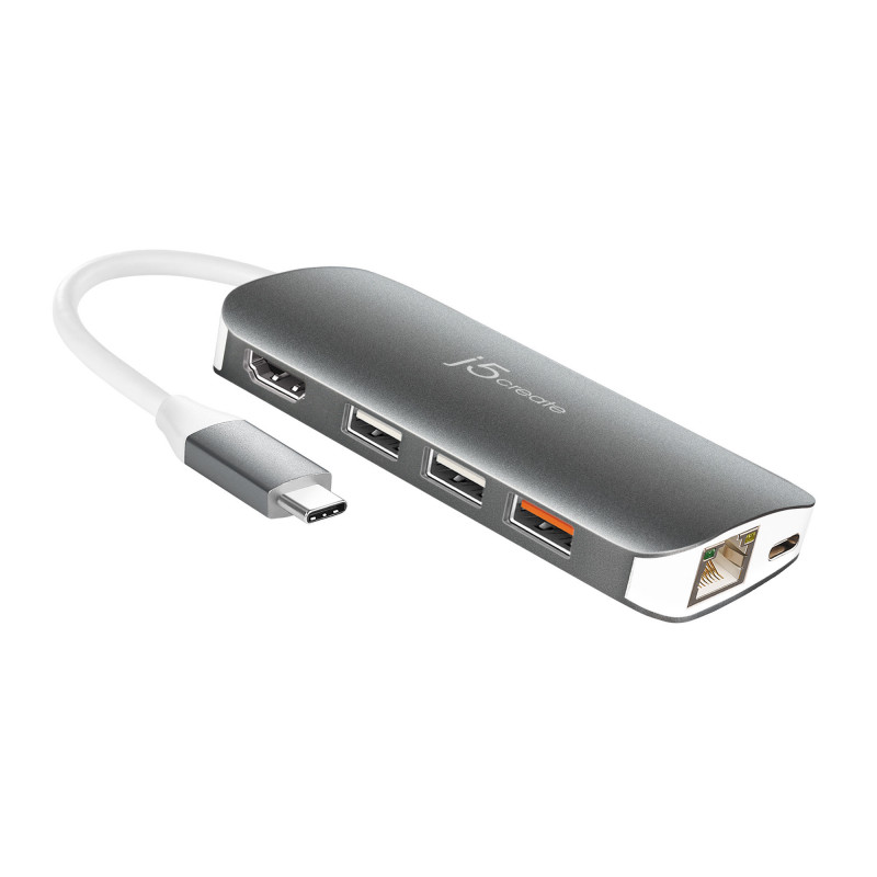 j5create JCD383-N USB-C™ 9-in-1 -monisovitin