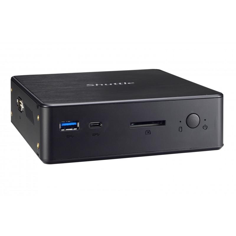 Shuttle XPC nano NC1010BA tietokone työasema 4205U mini PC Intel® Celeron® 4 GB DDR4-SDRAM 120 GB SSD Windows 10 Pro Musta