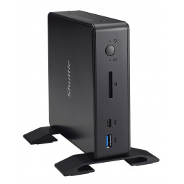 Shuttle XPC nano NC1010BA tietokone työasema 4205U mini PC Intel® Celeron® 4 GB DDR4-SDRAM 120 GB SSD Windows 10 Pro Musta
