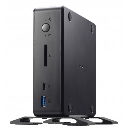 Shuttle XPC nano NC1010BA tietokone työasema 4205U mini PC Intel® Celeron® 4 GB DDR4-SDRAM 120 GB SSD Windows 10 Pro Musta