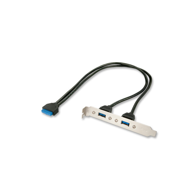 Lindy 33096 USB-kaapeli 0,4 m Harmaa, Musta