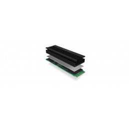 ICY BOX IB-M2HS-70 SSD-asema Jäähdytyslevy jäähdytin Musta 1 kpl