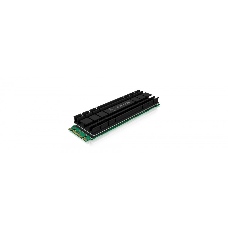 ICY BOX IB-M2HS-701 SSD-asema Jäähdytyslevy jäähdytin Musta 1 kpl