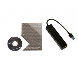 i-tec Advance U3GL3SLIM keskitin USB 3.2 Gen 1 (3.1 Gen 1) Type-A Musta