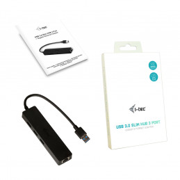 i-tec Advance U3GL3SLIM keskitin USB 3.2 Gen 1 (3.1 Gen 1) Type-A Musta